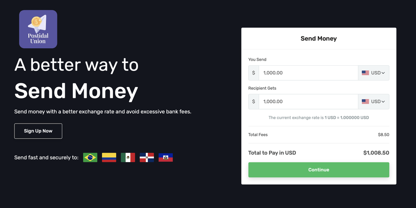  Postidal Union – Send Money Worldwide